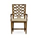 Walnut Serpentine Open Back Dining Arm Chair