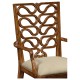Walnut Serpentine Open Back Dining Arm Chair