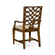 Walnut Serpentine Open Back Dining Arm Chair