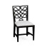 Black Painted Serpentine Open Back Dining Side Chair