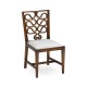 Walnut Serpentine Open Back Dining Side Chair