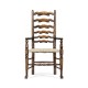 Casual Ladderback Golden Ale Dining Arm Chair