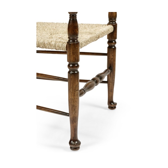 Casual Ladderback Golden Ale Dining Arm Chair