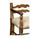 Traditional Ladderback Walnut Dining Arm Chair