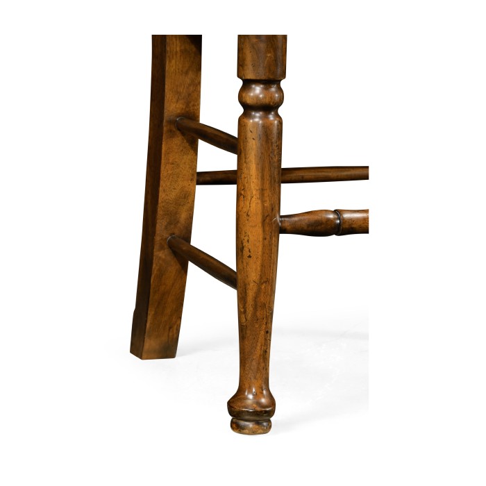Traditional Ladderback Walnut Dining Arm Chair
