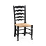 Traditional Ladderback Black Painted Dining Side Chair