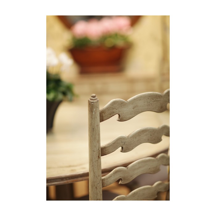 Traditional Ladderback Black Painted Dining Side Chair