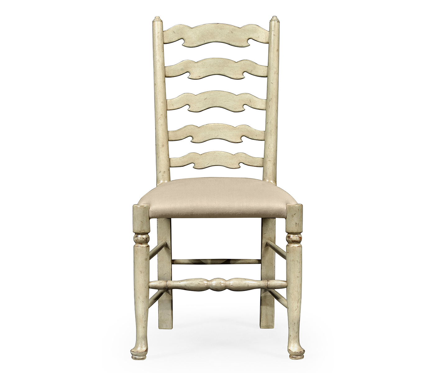 Traditional Ladderback Grey Painted Dining Side Chair