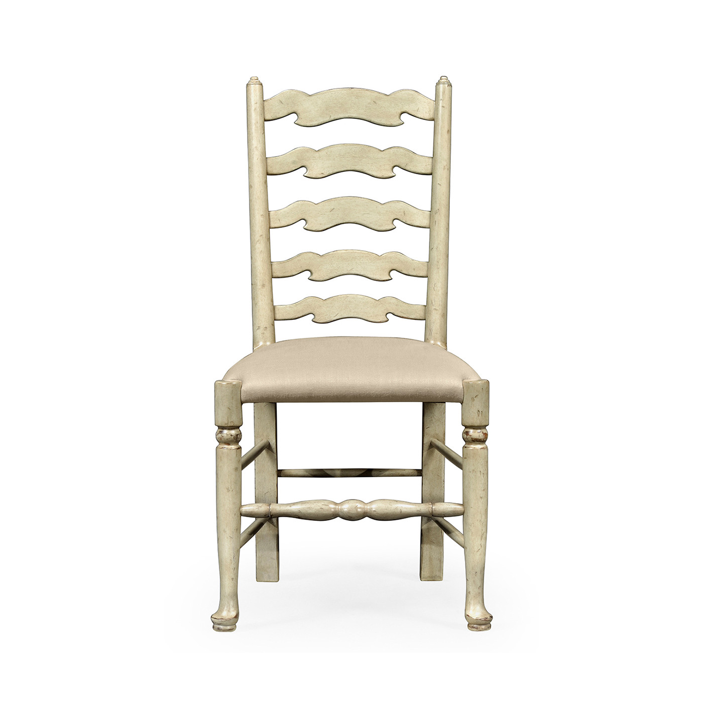 Traditional Ladderback Grey Painted Dining Side Chair