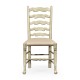 Traditional Ladderback Grey Painted Dining Side Chair