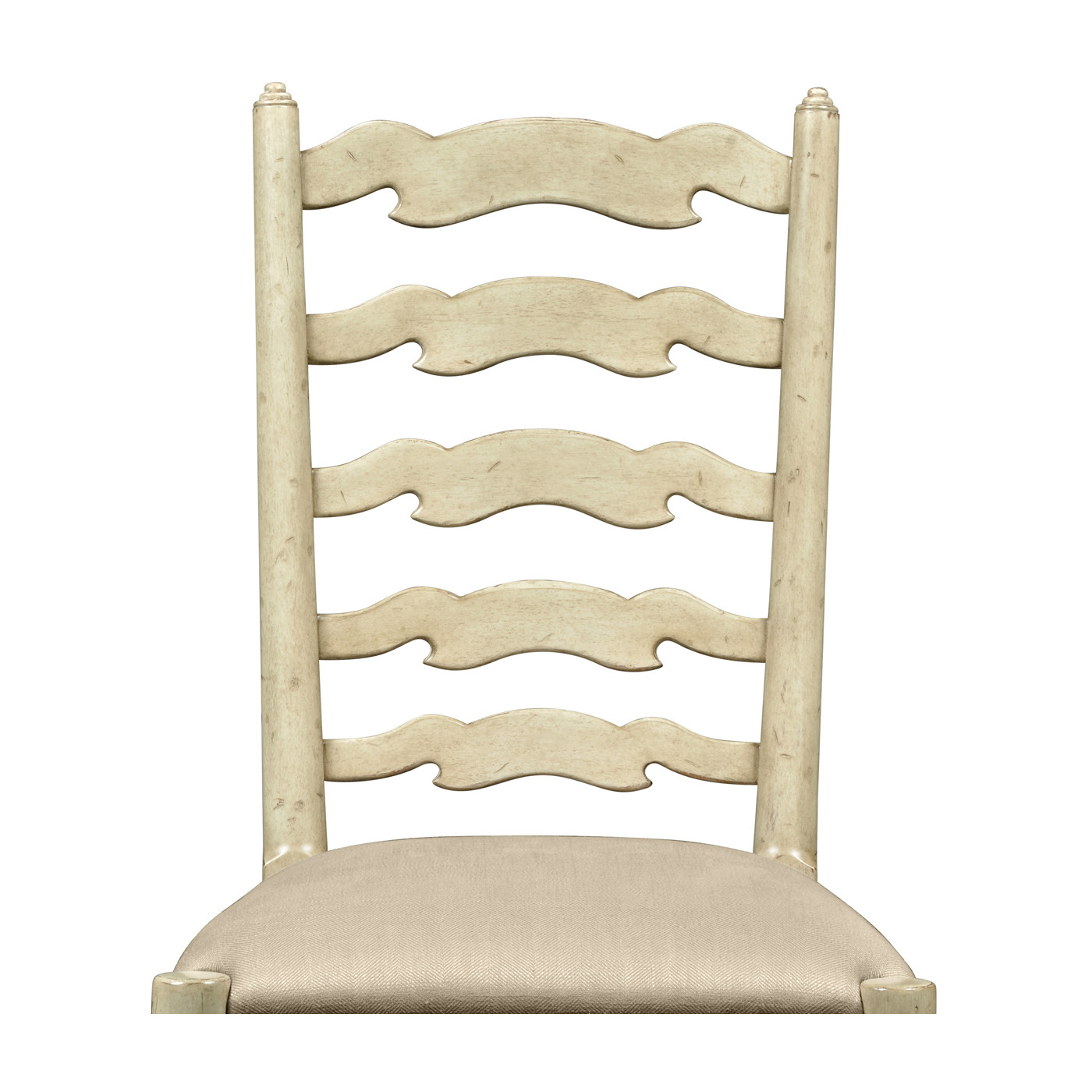 Traditional Ladderback Grey Painted Dining Side Chair