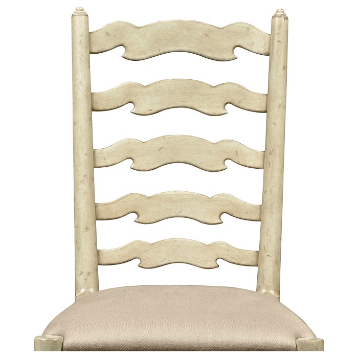 Traditional Ladderback Grey Painted Dining Side Chair