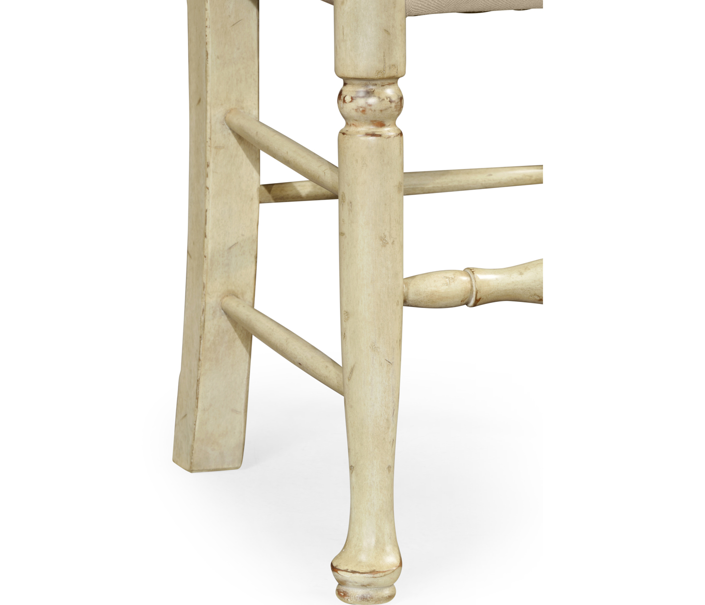 Traditional Ladderback Grey Painted Dining Side Chair