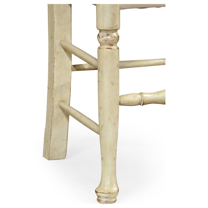 Traditional Ladderback Grey Painted Dining Side Chair