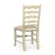 Traditional Ladderback Grey Painted Dining Side Chair
