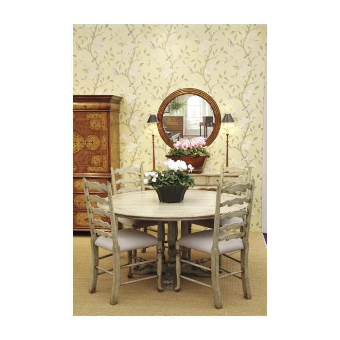 Traditional Ladderback Grey Painted Dining Side Chair