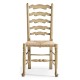 Traditional Ladderback Grey Painted Dining Side Chair