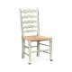Traditional Ladderback White Painted Dining Side Chair