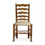 Traditional Ladderback Walnut Dining Side Chair