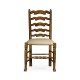 Traditional Ladderback Walnut Dining Side Chair