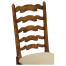Traditional Ladderback Walnut Dining Side Chair