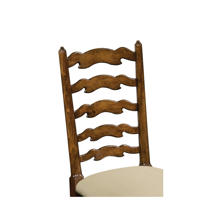 Traditional Ladderback Walnut Dining Side Chair