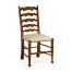 Traditional Ladderback Walnut Dining Side Chair