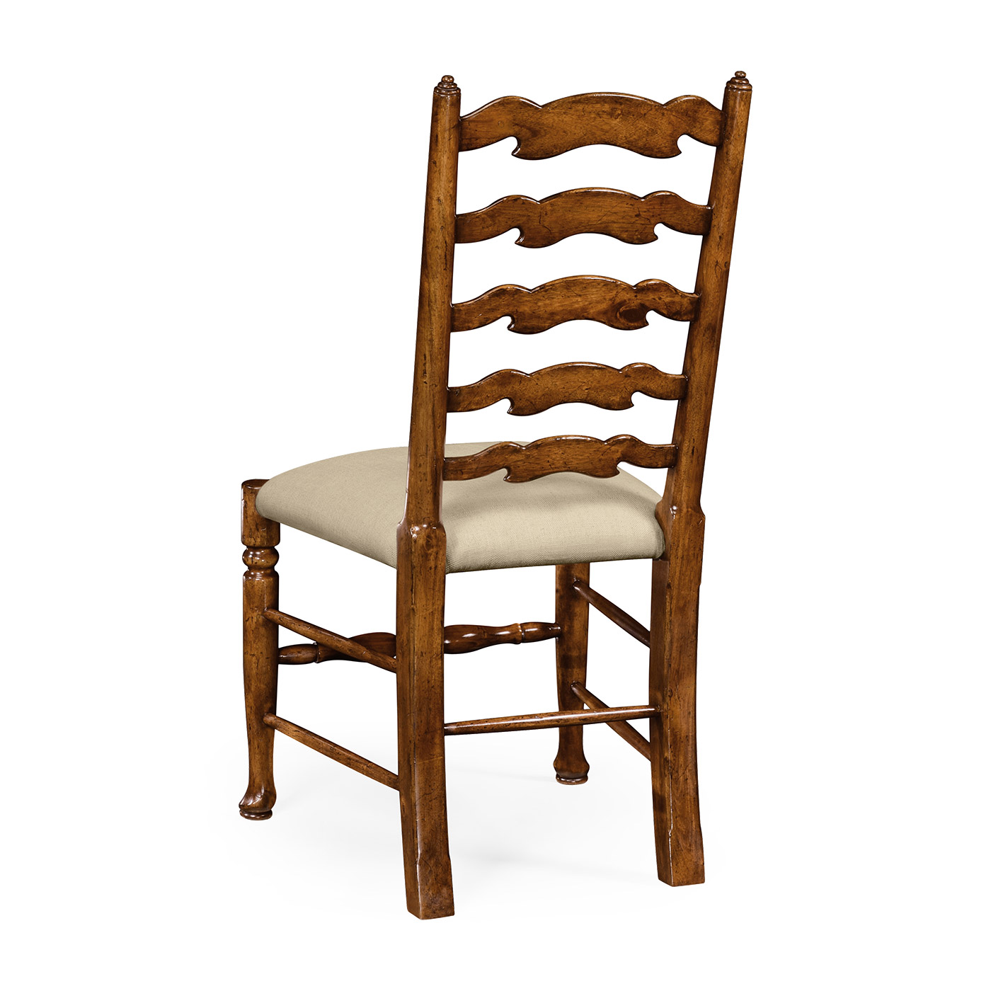 Traditional Ladderback Walnut Dining Side Chair