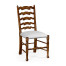 Traditional Ladderback Walnut Dining Side Chair