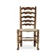 Traditional Ladderback Walnut Dining Side Chair
