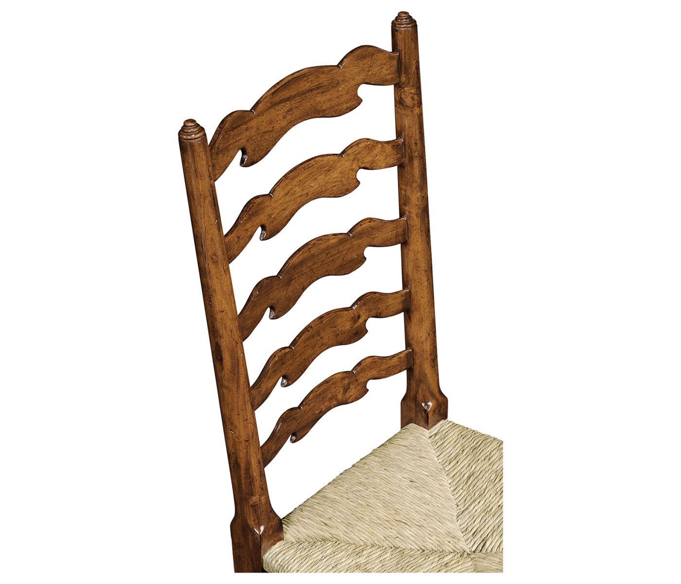 Traditional Ladderback Walnut Dining Side Chair