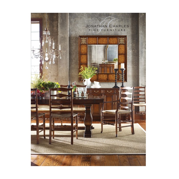 Traditional Triangular Ladderback Arm Chair