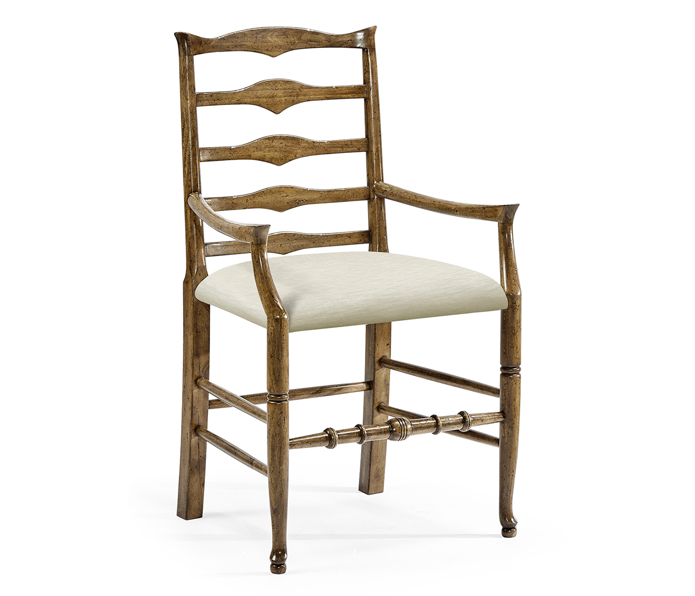 Casual Triangular Ladderback Arm Chair