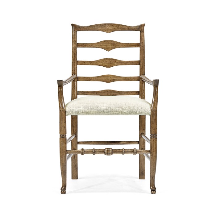 Casual Triangular Ladderback Arm Chair