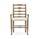 Casual Triangular Ladderback Arm Chair