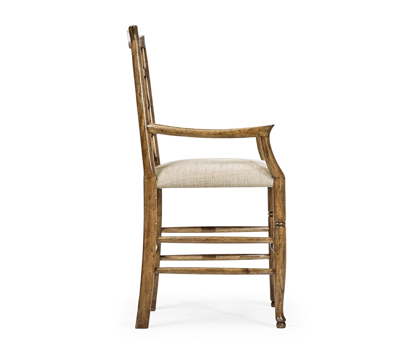 Casual Triangular Ladderback Arm Chair