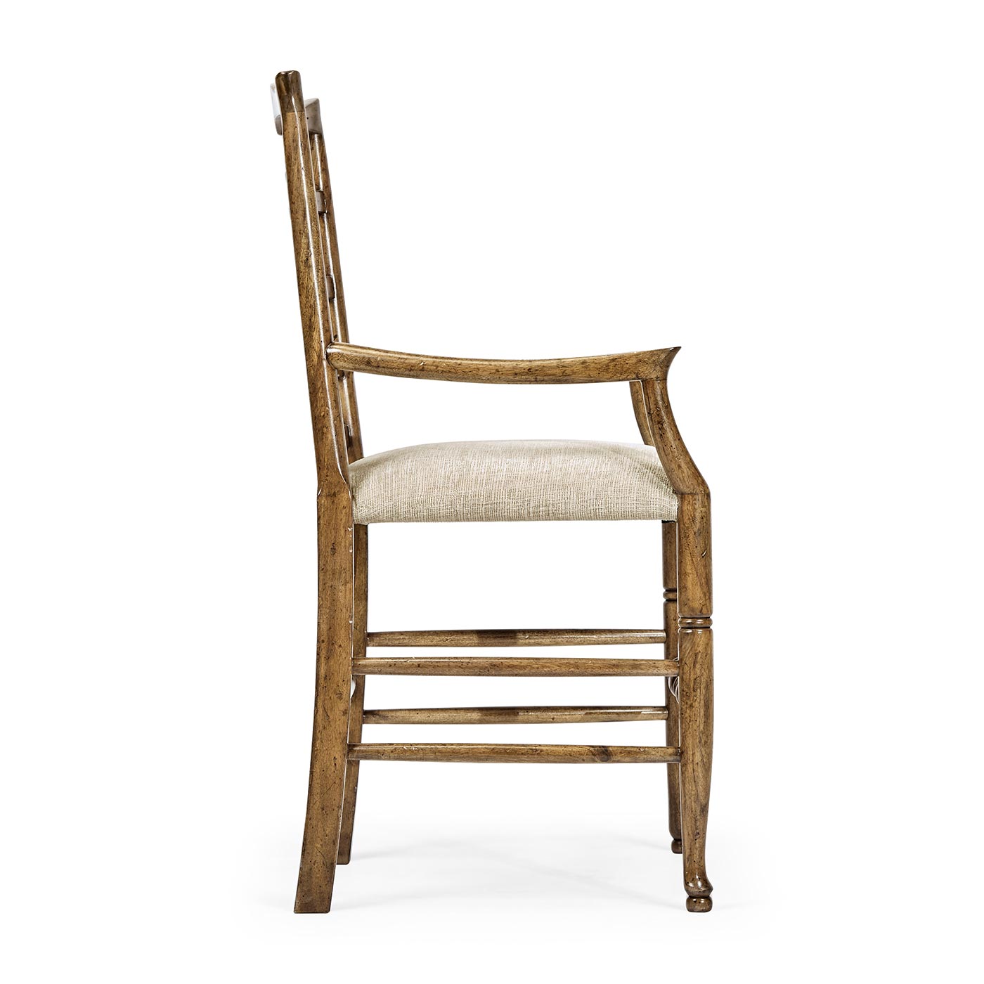 Casual Triangular Ladderback Arm Chair