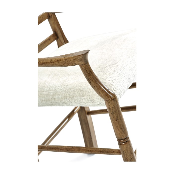 Casual Triangular Ladderback Arm Chair