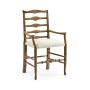 Casual Triangular Ladderback Arm Chair