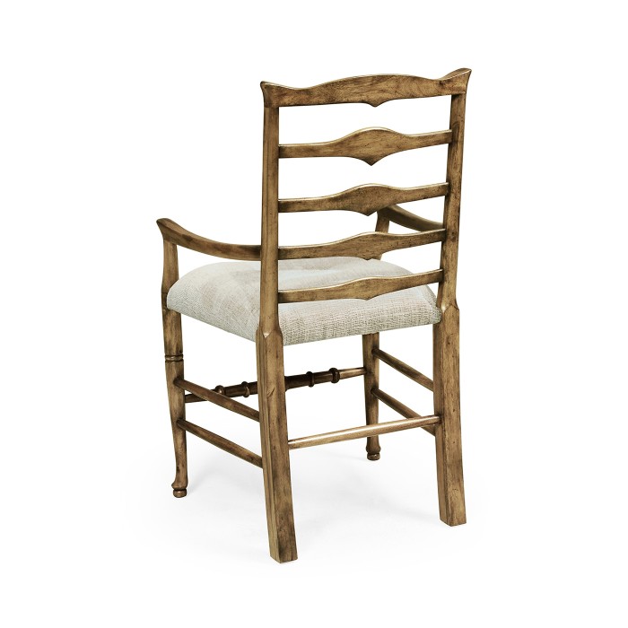 Casual Triangular Ladderback Arm Chair