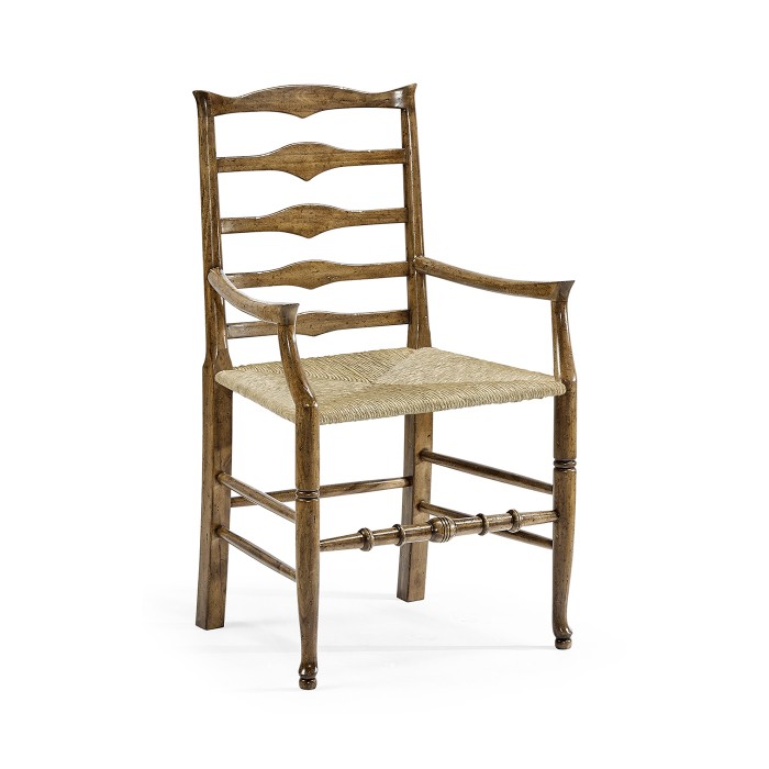 Casual Triangular Ladderback Arm Chair
