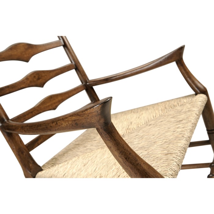 Traditional Triangular Ladderback Arm Chair