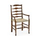 Traditional Triangular Ladderback Arm Chair
