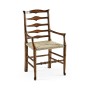 Traditional Triangular Ladderback Arm Chair