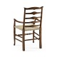 Traditional Triangular Ladderback Arm Chair