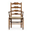 Ladder Back Country Arm Chair with Rushed Seat