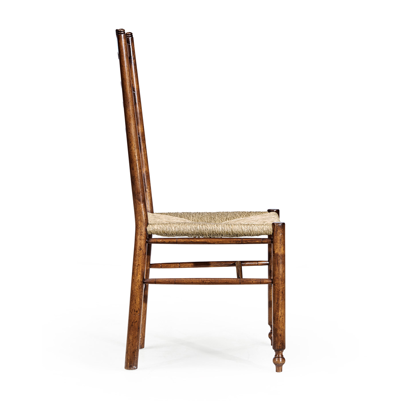 Ladder Back Country Side Chair with Rushed Seat