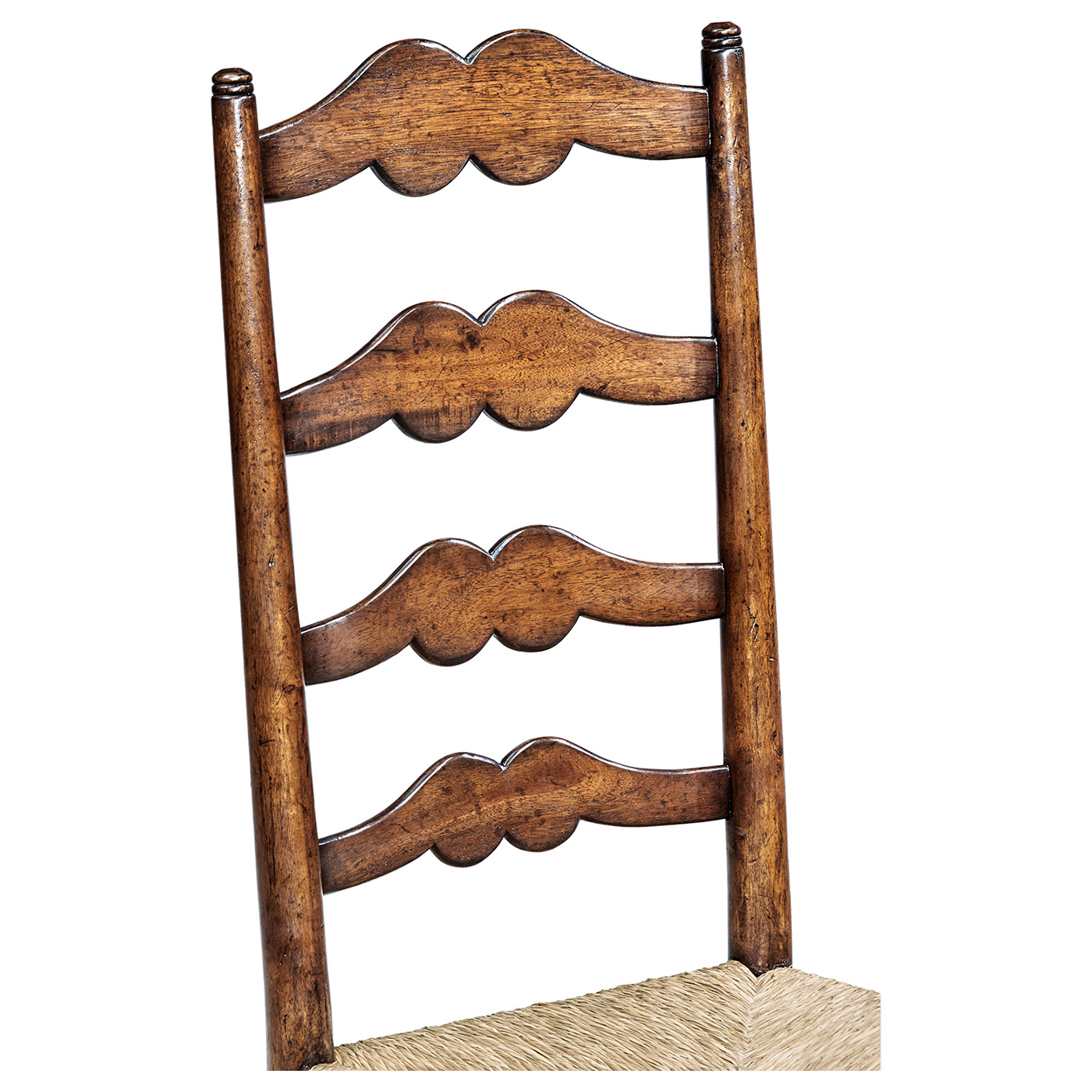 Ladder Back Country Side Chair with Rushed Seat
