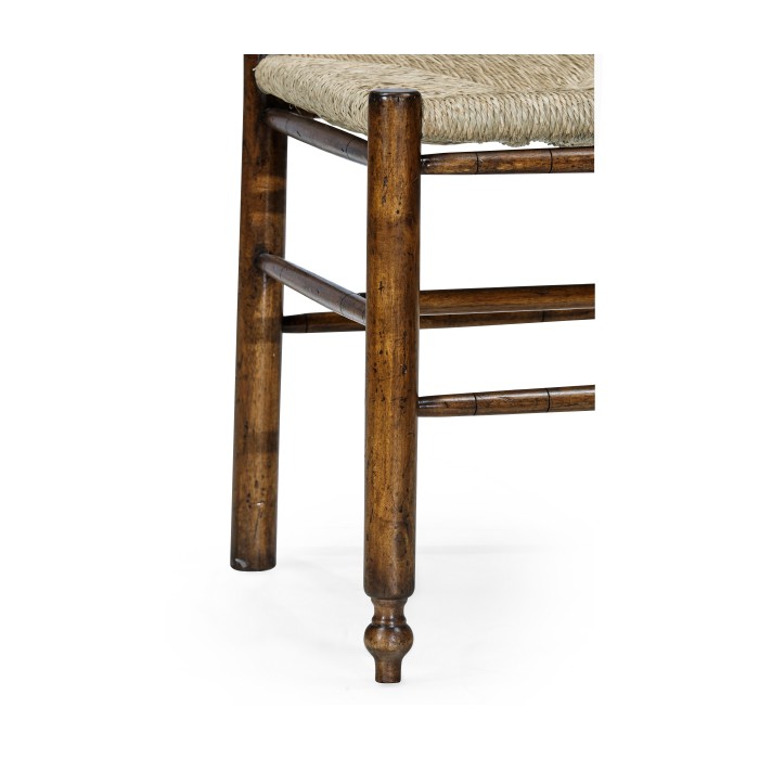 Ladder Back Country Side Chair with Rushed Seat
