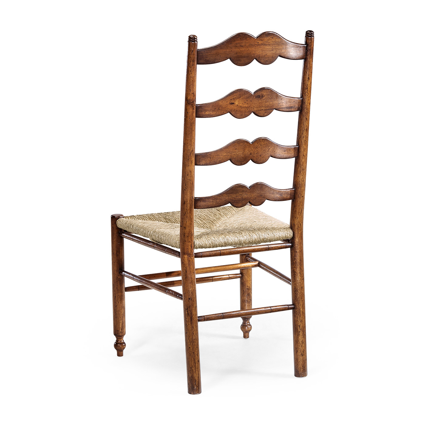 Ladder Back Country Side Chair with Rushed Seat